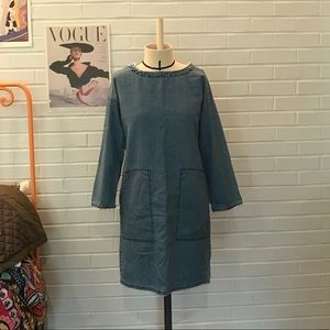 Madewell denim shift dress